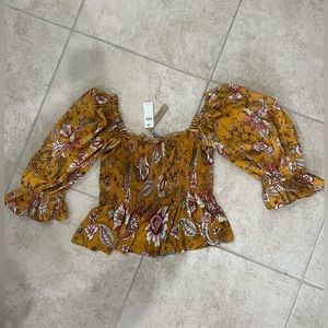 Conditions Apply Gold Crop Top